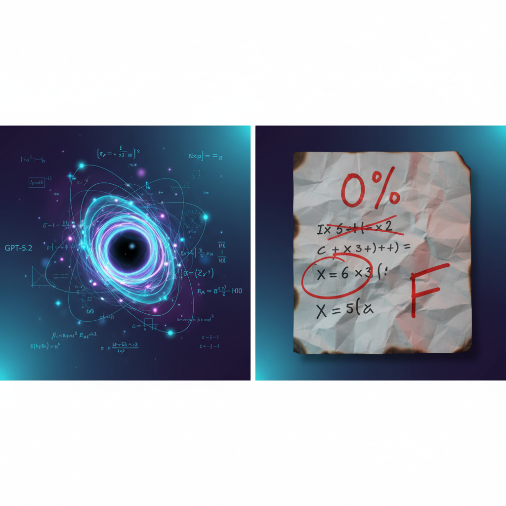 Thumbnail for GPT-5.2 Solved a 15-Year Physics Mystery — Then Scored 0%