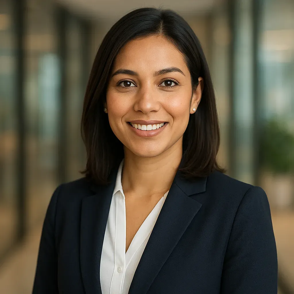 OpenAI GPT-5 Image Mini - Business executive portrait with lower detail stock photo quality