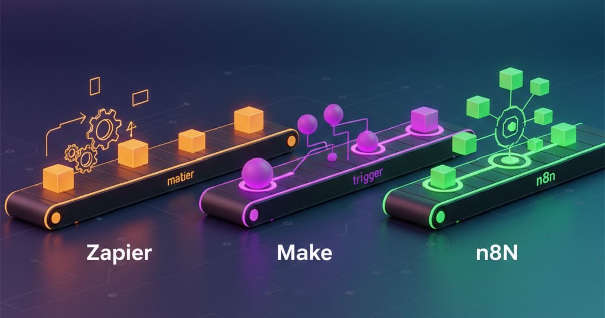 Thumbnail for Zapier vs Make vs n8n 2026: Automation Compared